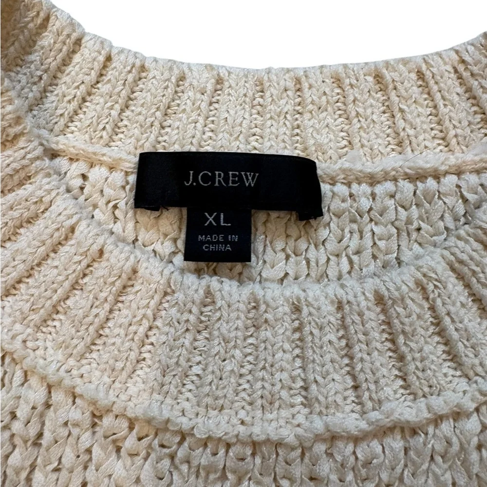 J. Crew High-neck Sweater Tank in Ecru, Sz L - Picture 14 of 16